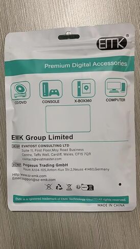 EMK Optical Audio Cable Toslink Cable - [Cotton Braided Jacket,Durable and Flexible] Fiber Optic Cord for Home Theater, Sound bar, TV, PS4, Xbox & More(3Ft/1m) in Kuwait