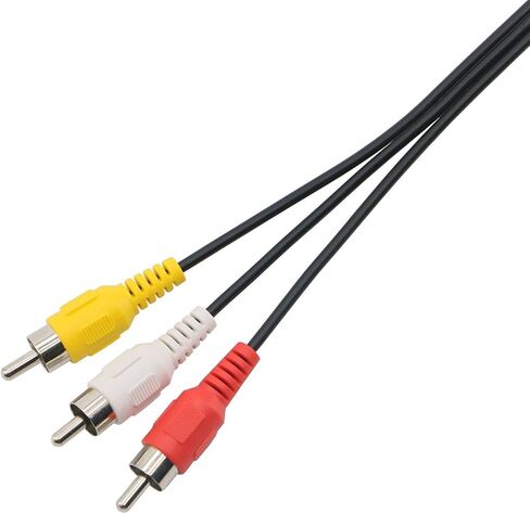 3 RCA Cable Audio Video Composite Male to Male DVD Cable (6 Feet) for Television in Kuwait