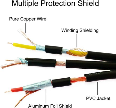 3 RCA Cable Audio Video Composite Male to Male DVD Cable (6 Feet) for Television in Kuwait