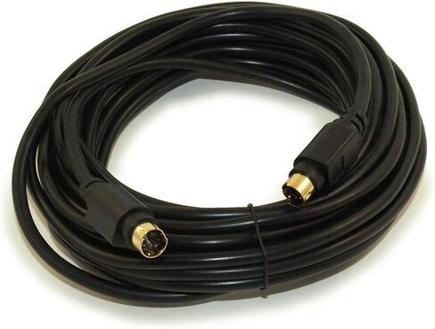 12-Feet S-Video SVideo (SVHS) Gold Plated Cable 4 pin by BRENDAZ for Home Theater, DSS receivers, VCRs, DVRs/PVRs, camcorders, DVD Players. in Saudi Arabia