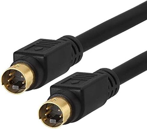 12-Feet S-Video SVideo (SVHS) Gold Plated Cable 4 pin by BRENDAZ for Home Theater, DSS receivers, VCRs, DVRs/PVRs, camcorders, DVD Players. in Saudi Arabia
