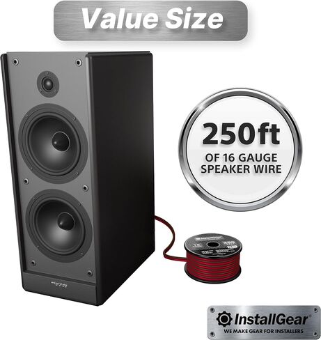 12 Gauge Speaker Wire 100ft - Deoxidized Copper OFC Speaker Wires 12 Gauge - Flexible Wire Cable with Polarity Marking - Soft Touch 12 AWG Wire for Audio, Amp and Home Theater Use - Brown in Saudi Arabia