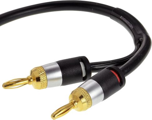 كابل مكبر الصوت Mediabridge™ 12AWG Ultra Series مع أطراف موزة مزدوجة مطلية بالذهب (6 أقدام) - تصنيف CL2 - بنية نحاسية عالية الجدائل (OFC) - أسود [إصدار جديد ومحسن] (الجزء # SWT-12B-06B) in Saudi Arabia