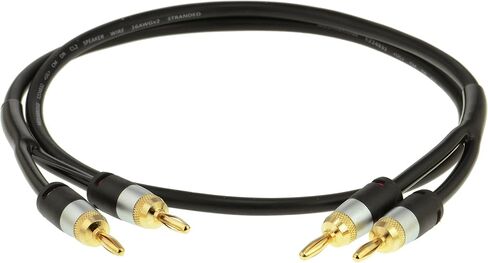 كابل مكبر الصوت Mediabridge™ 12AWG Ultra Series مع أطراف موزة مزدوجة مطلية بالذهب (6 أقدام) - تصنيف CL2 - بنية نحاسية عالية الجدائل (OFC) - أسود [إصدار جديد ومحسن] (الجزء # SWT-12B-06B) in Saudi Arabia