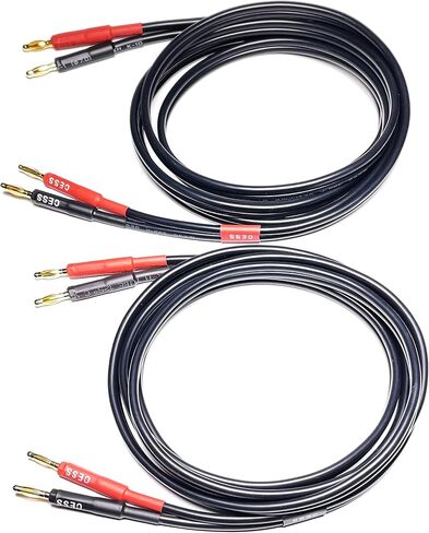 CNCESS Banana Plug Speaker Cable, 12AWG, 2-Pack (3 Feet) in Saudi Arabia