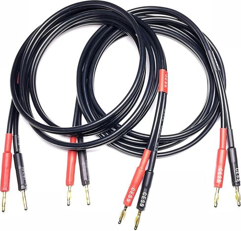 CNCESS Banana Plug Speaker Cable, 12AWG, 2-Pack (3 Feet) in Saudi Arabia