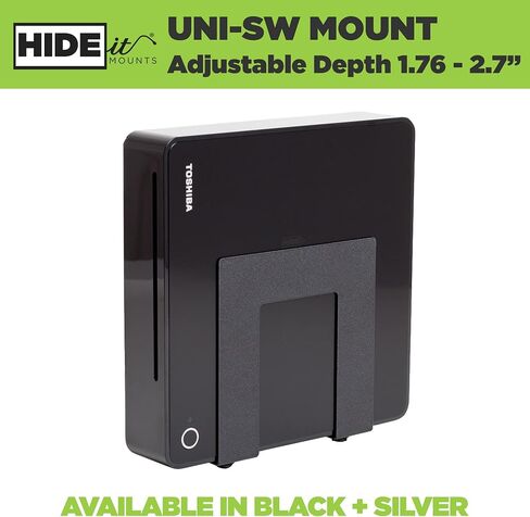 HIDEit Mounts Uni-M Wall Mount - Patented in 2015, American Company - Steel Adjustable Medium Device Mount - Cable Box Wall Mount, Console Wall Mount, DVD Player Mount - Behind TV Cable Box Mount in Kuwait