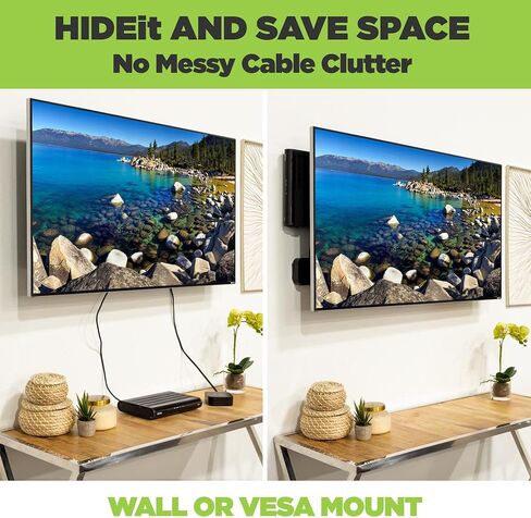 HIDEit Mounts Uni-M Wall Mount - Patented in 2015, American Company - Steel Adjustable Medium Device Mount - Cable Box Wall Mount, Console Wall Mount, DVD Player Mount - Behind TV Cable Box Mount in Kuwait