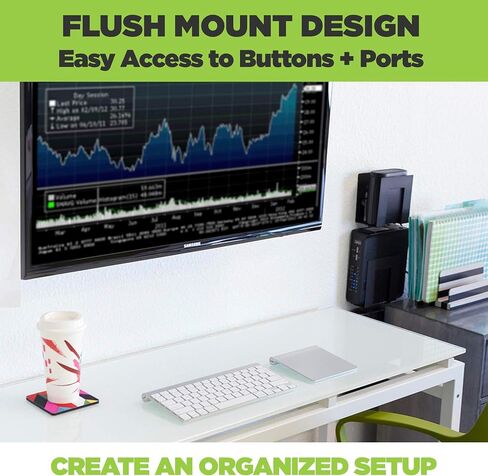 HIDEit Mounts Uni-M Wall Mount - Patented in 2015, American Company - Steel Adjustable Medium Device Mount - Cable Box Wall Mount, Console Wall Mount, DVD Player Mount - Behind TV Cable Box Mount in Kuwait