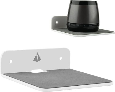 Wall Shelf Speaker Mount, Small Wall Shelf for Speaker, Webcam, Cell Phones, Acrylic Floating Shelf (White) in Kuwait