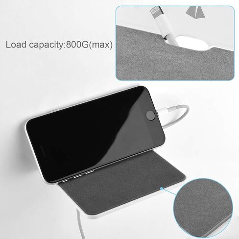Wall Shelf Speaker Mount, Small Wall Shelf for Speaker, Webcam, Cell Phones, Acrylic Floating Shelf (White) in Kuwait