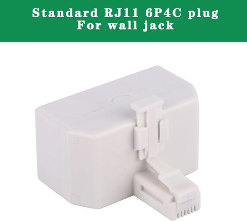 2 + 1 حزمة 2 قطعة 3 مقبس الهاتف الفاصل RJ11 6P4C 1 ذكر إلى 2 أنثى و1 قطعة مقرنة خط الهاتف للخط الأرضي والفاكس - بيج in Kuwait