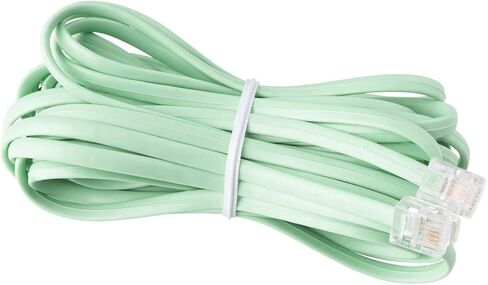 iSoHo Phones Straight Phone Cord: A Durable and Easy-to-Use Landline Cable with Great Sound Quality for House, Home Corded Phone or Office Bone Ivory - 25ft Cord in Kuwait