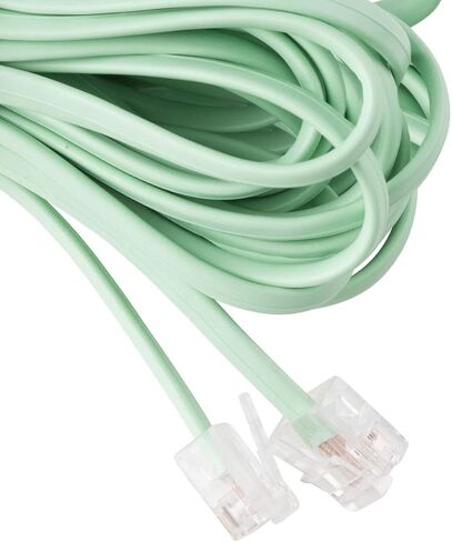 iSoHo Phones Straight Phone Cord: A Durable and Easy-to-Use Landline Cable with Great Sound Quality for House, Home Corded Phone or Office Bone Ivory - 25ft Cord in Kuwait