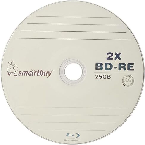 10 Pack Smartbuy 2X 25GB Blue Blu-ray BD-RE Rewritable Branded Logo Blank Bluray Disc in Saudi Arabia