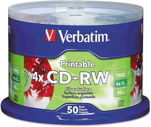 VER95159 - فيرباتيم داتالايفبلس 95159 سي دي وسائل إعادة الكتابة - CD-RW - 4x - 700 ميجابايت - 50 حزمة مغزل in Saudi Arabia