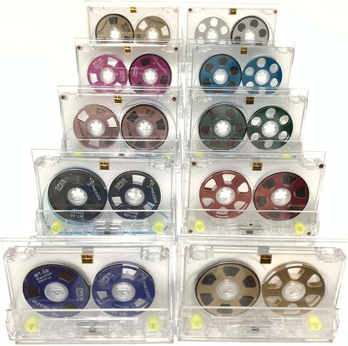 شريط كاسيت صوتي فارغ من Reel to Reel لتسجيل الموسيقى - انحياز عادي منخفض الضوضاء - 48 دقيقة - أكريليك شفاف [3 عبوات من الصناديق العمياء تتضمن 3 من 54 شريطًا من الأنماط] in Saudi Arabia