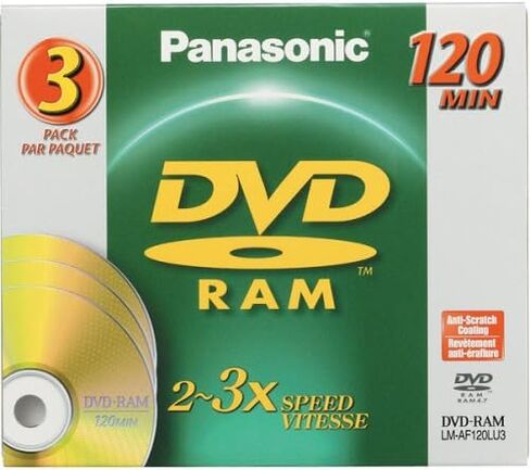قرص DVD-RAM من باناسونيك لتسجيل الفيديو - LMAF120LU/ 3 in Saudi Arabia