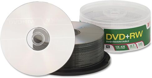 Verbatim 94834 DVD+RW Discs, 4.7GB, 4X, Spindle, 30/Pack in Saudi Arabia