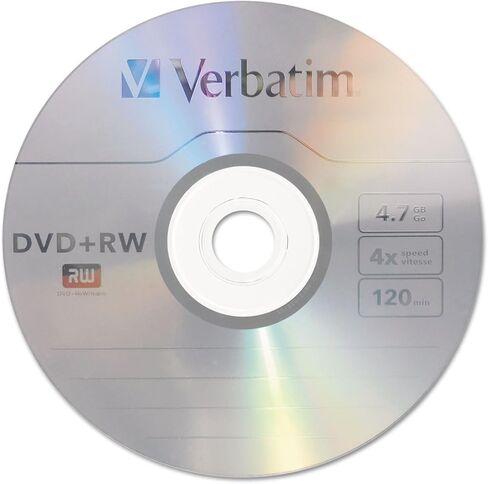 Verbatim 94834 DVD+RW Discs, 4.7GB, 4X, Spindle, 30/Pack in Saudi Arabia