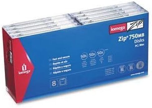 قرص مضغوط iomega سعة 750 ميجابايت، 8/pk - متوافق مع IBM/Mac in Kuwait