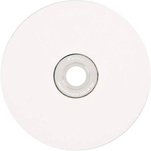 Verbatim DVD-R 4.7GB 16X White Inkjet Printable with Branded Hub, 100-Disc in Saudi Arabia