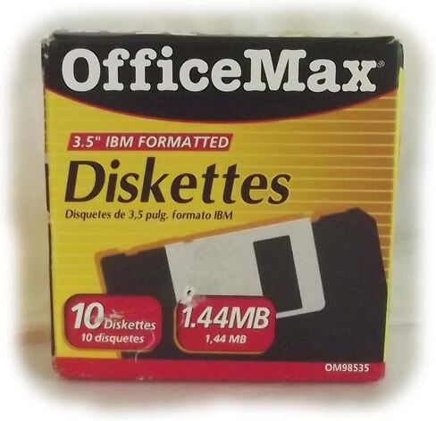 Office Max 3.5 Diskettes IBM Formatted 10/Pack 1.44MB OfficeMax 3.5" Diskettes in Saudi Arabia