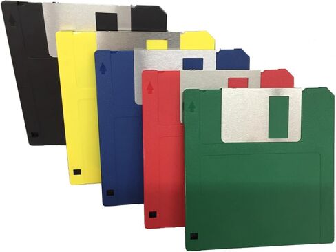 3.5" DD2 720KB UnFormatted Floopy Disks Diskettes (10-Pack, Assorted Rainbow Colors) in Saudi Arabia