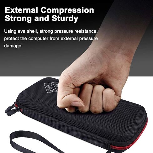 Case for Texas Instruments TI-84 TI-83 Plus CE Graphing Calculators and More - Hard EVA Travel Carrying Shockproof Storage Bag (Black with red Zipper) in Kuwait