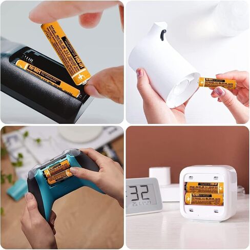 NI-MH AAA Rechargeable Battery 1.2V 550mah 4-Pack hhr-55aaabu AAA Batteries for Panasonic Cordless Phones, Remote Controls, Electronics in Saudi Arabia