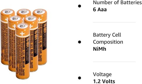 NI-MH AAA Rechargeable Battery 1.2V 550mah 4-Pack hhr-55aaabu AAA Batteries for Panasonic Cordless Phones, Remote Controls, Electronics in Saudi Arabia