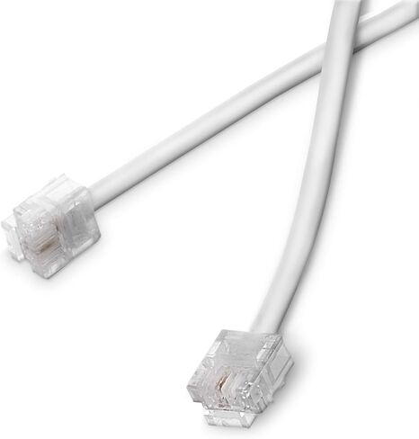 THE CIMPLE CO 100 FT Phone Cord for Landline - Modular Phone Line Cord for Fax, Printer, AIO, and Office Machines - 2 Conductor (2 Pin, 1 Line) Telephone Cable Extension 100 Feet (30 Meters), White in Kuwait