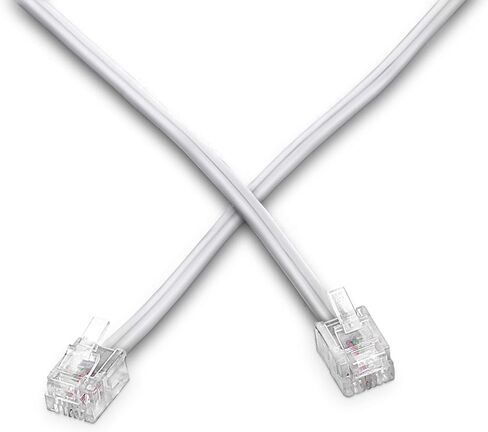 THE CIMPLE CO 100 FT Phone Cord for Landline - Modular Phone Line Cord for Fax, Printer, AIO, and Office Machines - 2 Conductor (2 Pin, 1 Line) Telephone Cable Extension 100 Feet (30 Meters), White in Kuwait