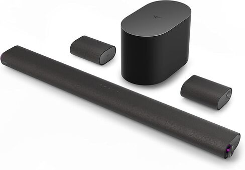 VIZIO M-Series Elevate 5.1.2 Immersive Sound Bar with 13 High-Performance Speakers, Dolby Atmos, DTS:X, Wireless Subwoofer, Adaptive Height Speakers and Alexa Compatibility, M512E-K6, 2023 Model in Saudi Arabia