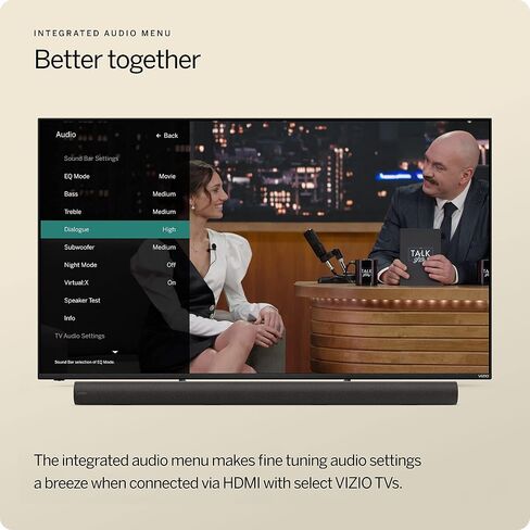 VIZIO M-Series Elevate 5.1.2 Immersive Sound Bar with 13 High-Performance Speakers, Dolby Atmos, DTS:X, Wireless Subwoofer, Adaptive Height Speakers and Alexa Compatibility, M512E-K6, 2023 Model in Saudi Arabia