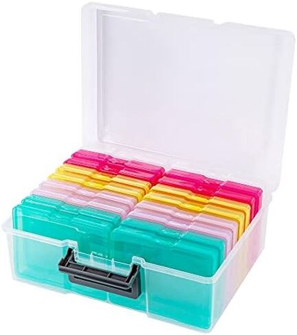 Photo Case 5" x 7" Photo Box Storage and Craft Keeper - 18 Inner Photo Keeper Photo Organizer Cases Photos Storage Containers Box for Photos (Color) in Saudi Arabia