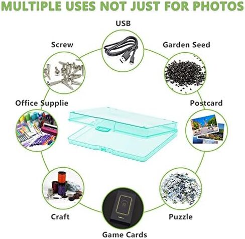 Photo Case 5" x 7" Photo Box Storage and Craft Keeper - 18 Inner Photo Keeper Photo Organizer Cases Photos Storage Containers Box for Photos (Color) in Saudi Arabia