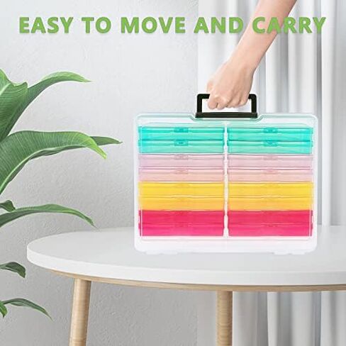 Photo Case 5" x 7" Photo Box Storage and Craft Keeper - 18 Inner Photo Keeper Photo Organizer Cases Photos Storage Containers Box for Photos (Color) in Saudi Arabia