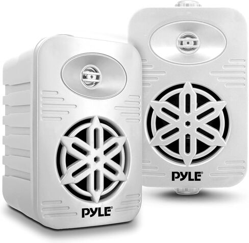 PYLE Outdoor Speakers- Waterproof Marine Grade Speakers, Universal Mounting, Heavy Duty ABS Construction- Boat, Patio, Pool, Indoor Outdoor Use- Black in Kuwait