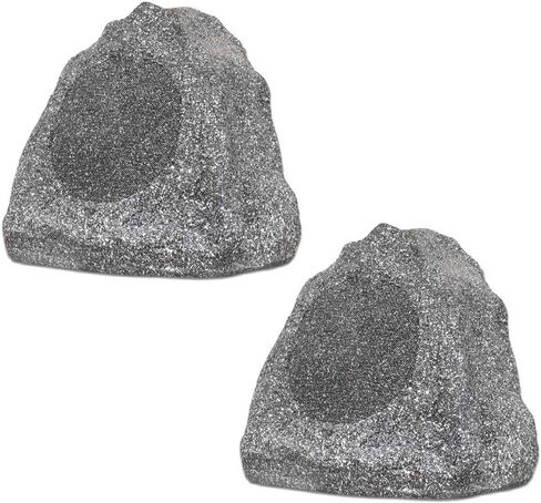 Theater Solutions 2R8G Outdoor Granite 8" Rock 2 Speaker Set for Deck Pool Spa Yard Garden in Saudi Arabia
