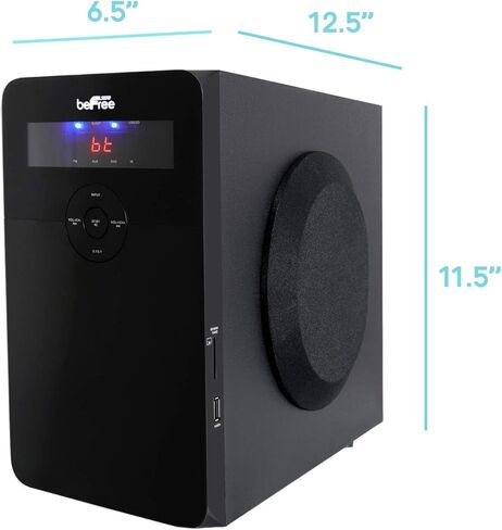 نظام سماعات الصوت المحيطي beFree Sound 5.1 قناة بلوتوث باللون الأسود in Kuwait