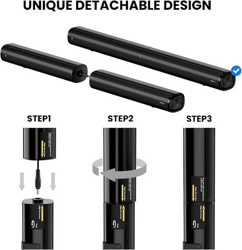 2.1 Compact Sound Bars for TV with Subwoofer, HDMI ARC/Bluetooth 5.0/Optical/AUX/RCA Connection, Remote Control, Adjustable Bass, Wall Mountable – P15, 140W, 16 inch, Black in Kuwait