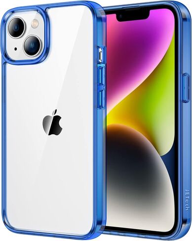 JETech Case for iPhone 14 6.1-Inch, Non-Yellowing Shockproof Phone Bumper Cover, Anti-Scratch Clear Back (Black) in Saudi Arabia