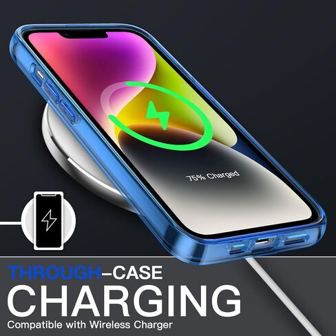 JETech Case for iPhone 14 6.1-Inch, Non-Yellowing Shockproof Phone Bumper Cover, Anti-Scratch Clear Back (Black) in Saudi Arabia