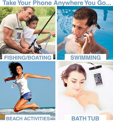 AiRunTech Universal Waterproof Phone Pouch, River Lake Essential Accessories Protector iPhone Passport Money,Kayaking Boating Canoe Paddle Board Must Haves in Saudi Arabia