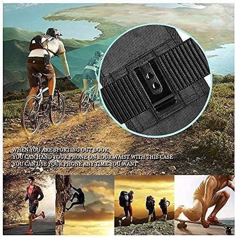 AH Heavy Duty Cell Phone Holster, Hunting Camo Phone Pouch Carrier S5 Belt Clip Phone Belt Holder with Loops Belt Clips for Holsters Fits iPhone 6 7 8 11 Galaxy S8 S9 S10 w/Thick Case (Medium) in Kuwait