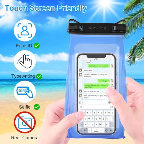 Large Capacity Waterproof Phone Pouch Floating, Waterproof Bag Case for iPhone 15 14 Pro Max 13 12 11 X XR 8 Plus Samsung Up to 6.9'', IPX8 Water Proof Phone Dry Bag for Boating Swimming Kayaking in Kuwait