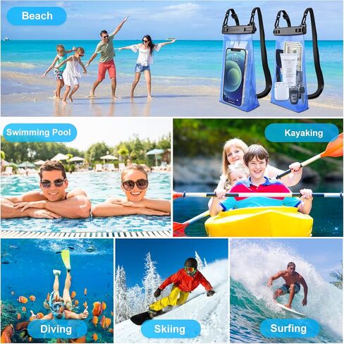 Large Capacity Waterproof Phone Pouch Floating, Waterproof Bag Case for iPhone 15 14 Pro Max 13 12 11 X XR 8 Plus Samsung Up to 6.9'', IPX8 Water Proof Phone Dry Bag for Boating Swimming Kayaking in Kuwait