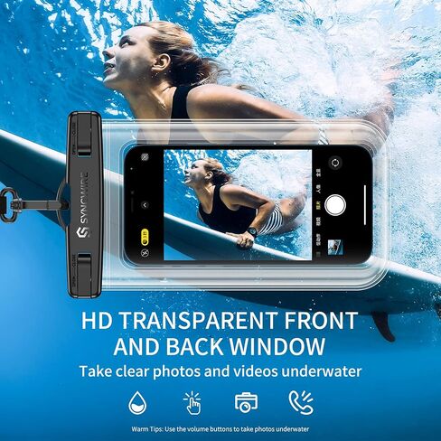 SYNCWIRE Waterproof Phone Pouch [2-Pack] - Universal IPX8 Waterproof Phone Case Dry Bag with Lanyard Compatible with iPhone 15 14 13 12 11 Pro XS MAX XR X Samsung S23 S22 S20 More Up to 7 Inches in Saudi Arabia