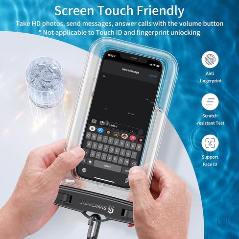 SYNCWIRE Waterproof Phone Pouch [2-Pack] - Universal IPX8 Waterproof Phone Case Dry Bag with Lanyard Compatible with iPhone 15 14 13 12 11 Pro XS MAX XR X Samsung S23 S22 S20 More Up to 7 Inches in Saudi Arabia